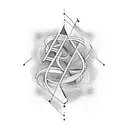 Musical notes intertwined with stock market graphs tattoo design idea