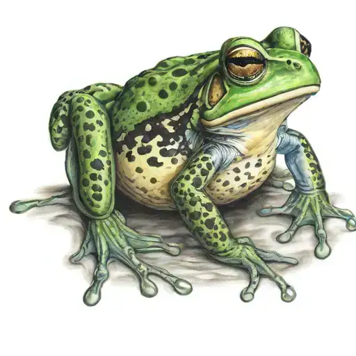 cook a frog tattoo design idea