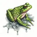 cook a frog tattoo design idea
