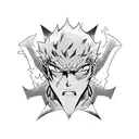 Combine elements from anime Jujutsu Kaisen and Genshin Impact into a unique tattoo design tattoo design idea