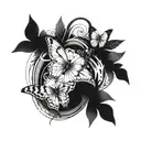 A captivating tattoo design incorporating racing elements and butterflies, representing the client's diverse interests in speed and nature tattoo design idea