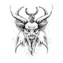 Baphomet with time tattoo design idea