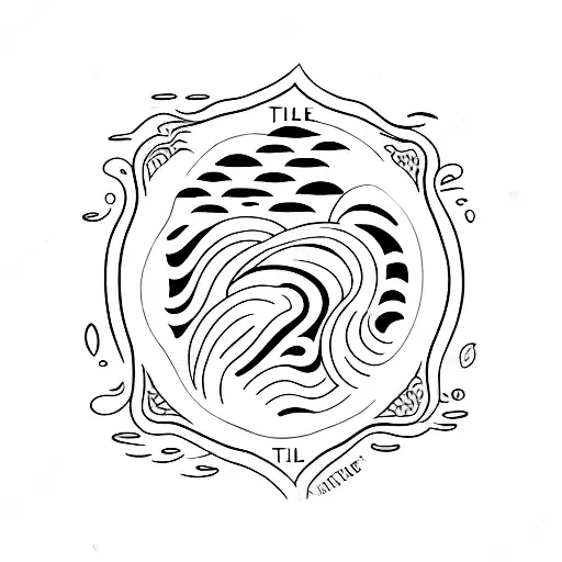 ocean wave and the words "this too shall pass" tattoo design idea