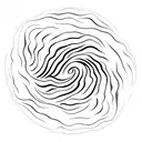ocean wave within a circle of the words "this too shall pass" tattoo design idea