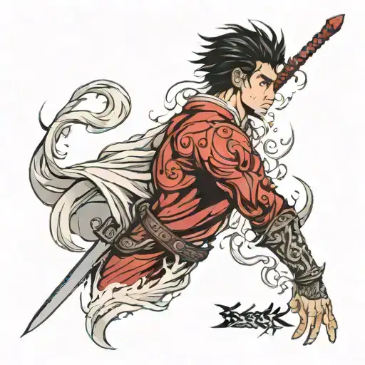 berserk brand of sacrifice sleeve tattoo design idea