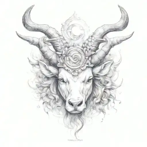 taurus and capricorn tattoo design idea
