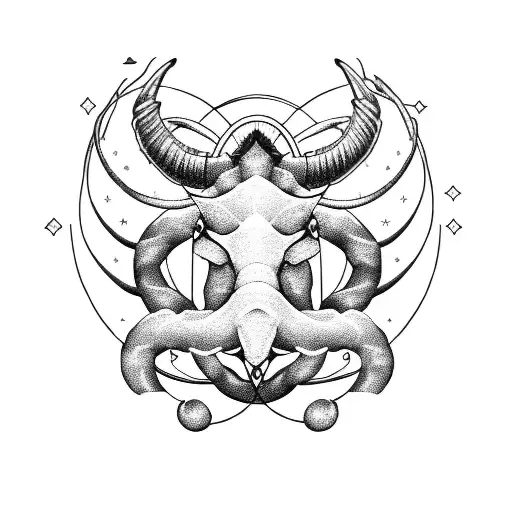 Taurus Capricorn Pisces and Cancer  tattoo design idea