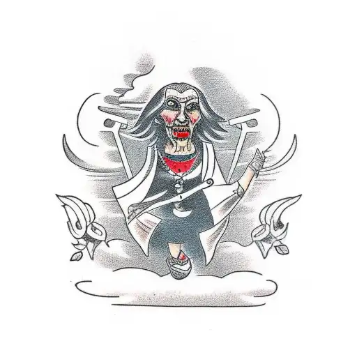 Baba Yaga tattoo design idea