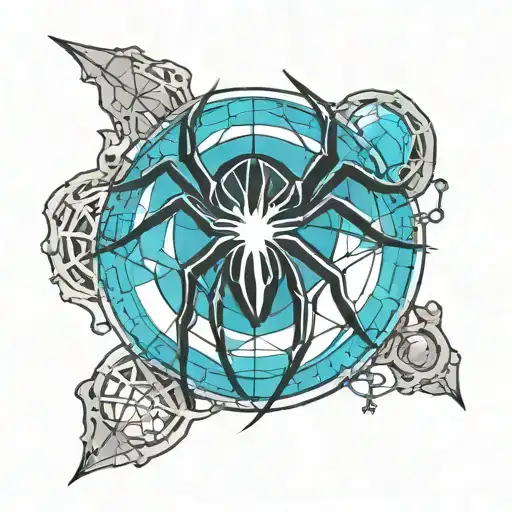 Symbol of Harry Potter's death relics, with the spider man logo in place of the resurrection stone. Miles Morales style tattoo design idea