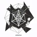 Symbol of Harry Potter's death relics, with the spider man logo in place of the resurrection stone. Miles Morales style tattoo design idea