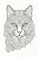 cat face mandala design inspired tattoo design idea