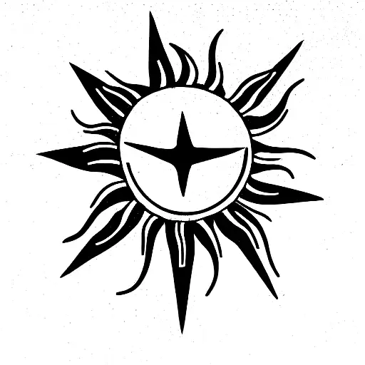 taurus star sun moon tattoo design idea