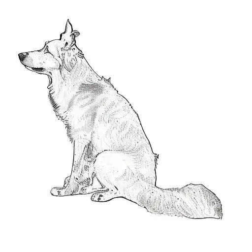 a border collie tattoo design idea