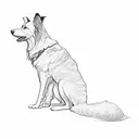 a border collie tattoo design idea