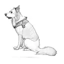 a border collie tattoo design idea