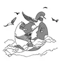 iran map with a dove and home tattoo design idea