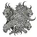 hades cerberus tattoo design idea