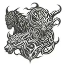 hades cerberus tattoo design idea