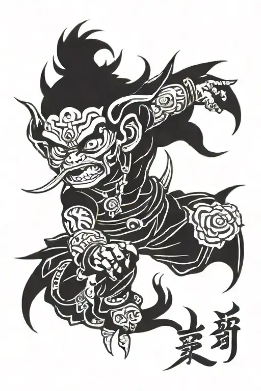 Asura God Japanese tattoo design idea