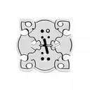 puzzle piece with the word pop in the middle tattoo design idea