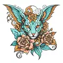 Cyan tattoo design idea