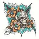 Cyan tattoo design idea