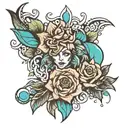 Cyan tattoo design idea