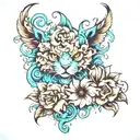 Cyan tattoo design idea