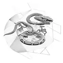 snake, scorpion, clock and angle tattoo design idea