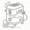 live laugh toaster bath  tattoo design idea