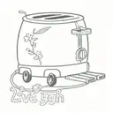 live laugh toaster bath  tattoo design idea