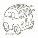 live laugh toaster bath  tattoo design idea
