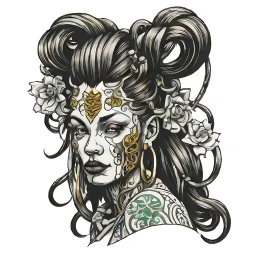the silky dread, a woman the gods fear tattoo design idea