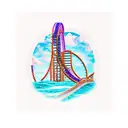 roller coaster tattoo design idea