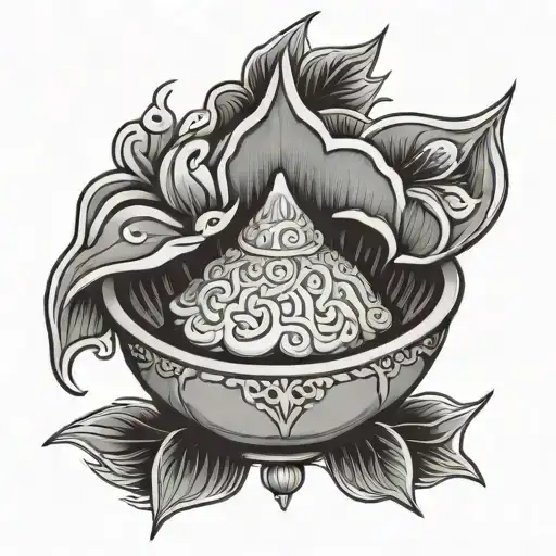 one khinkali dumpling tattoo design idea