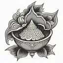 one khinkali dumpling tattoo design idea