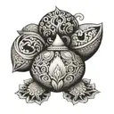 one khinkali dumpling tattoo design idea