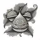one khinkali dumpling tattoo design idea