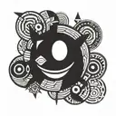 SMILEY EMOJI tattoo design idea