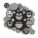 SMILEY EMOJI tattoo design idea