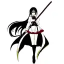 anime girl with scythe tattoo design idea