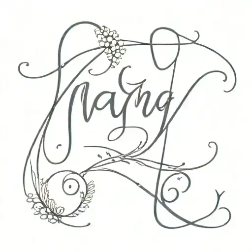 mama word tattoo design idea