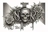 trust no one tattoo design idea