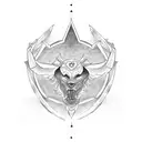 Zibu symbol of unconditional love with a blackwork style tattoo design idea