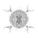 Zibu symbol of unconditional love with a blackwork style tattoo design idea