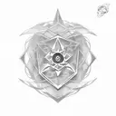 Zibu symbol of unconditional love with a blackwork style tattoo design idea