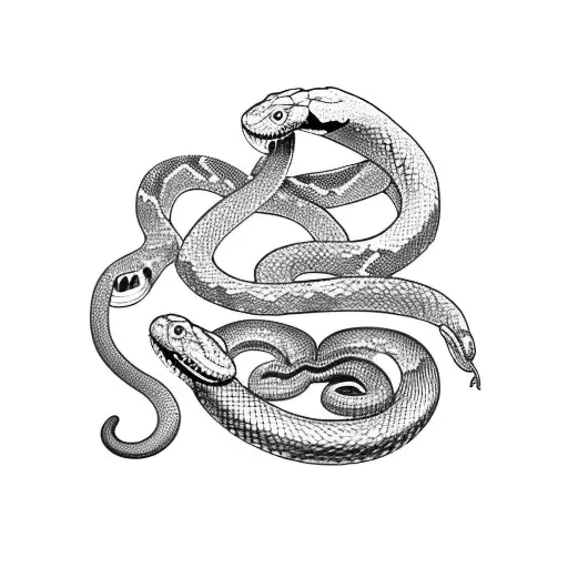 snake eating its own tail tattoo design idea