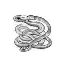 snake eating its own tail tattoo design idea