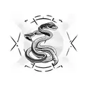 snake eating its own tail tattoo design idea