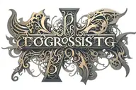 cross with writing tattoo design idea